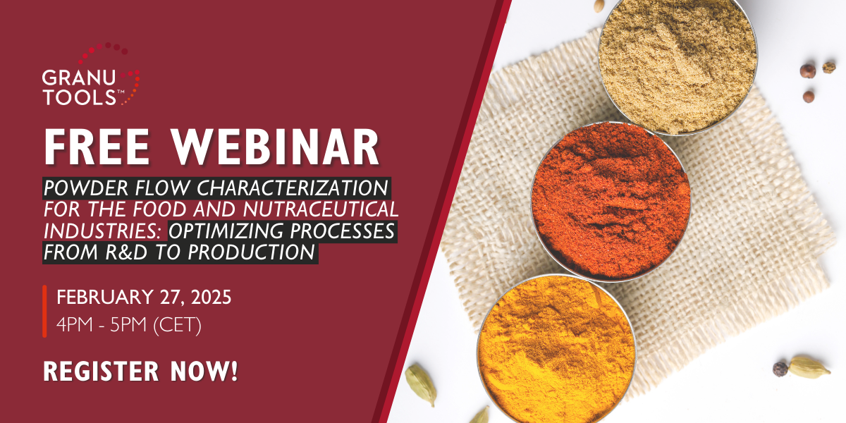 Webinar - Powder Flow Characterization for the Food and Nutraceutical Industries